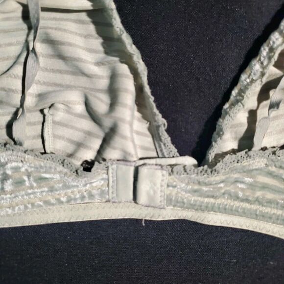 Sam Edelman Pleated Green Lace Bra L - Picture 6 of 9